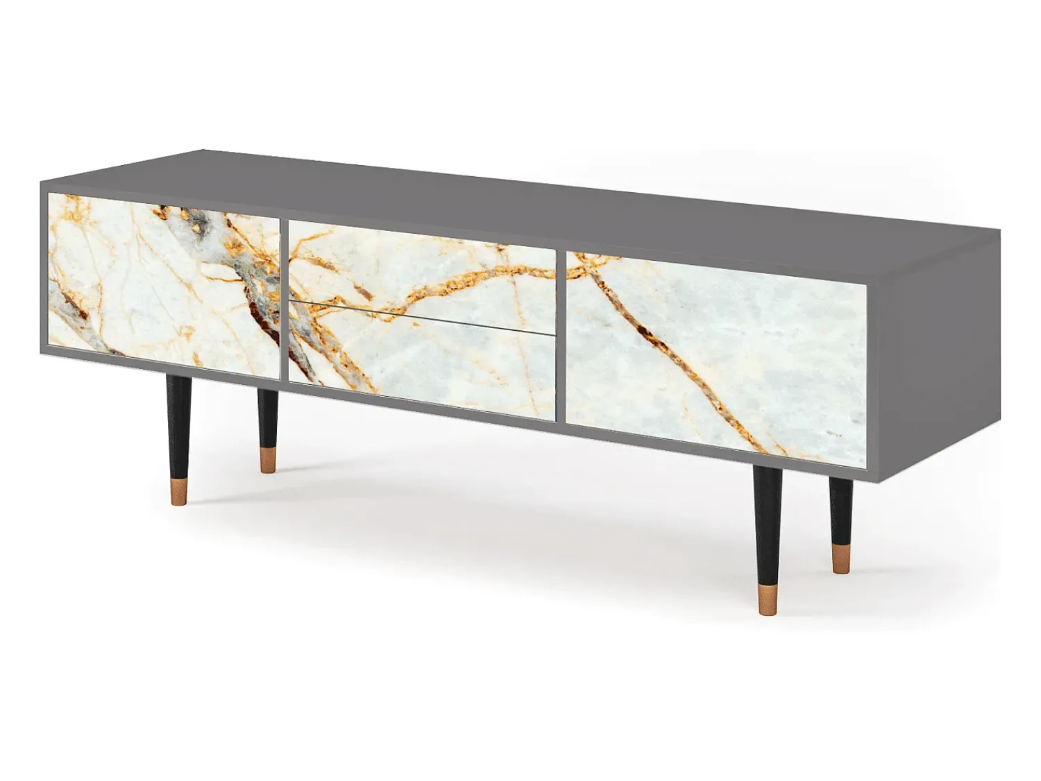 Mueble de TV - 170х59х48 cm - T4 - Areiay Marble, Cinza^ Móvel De Tv