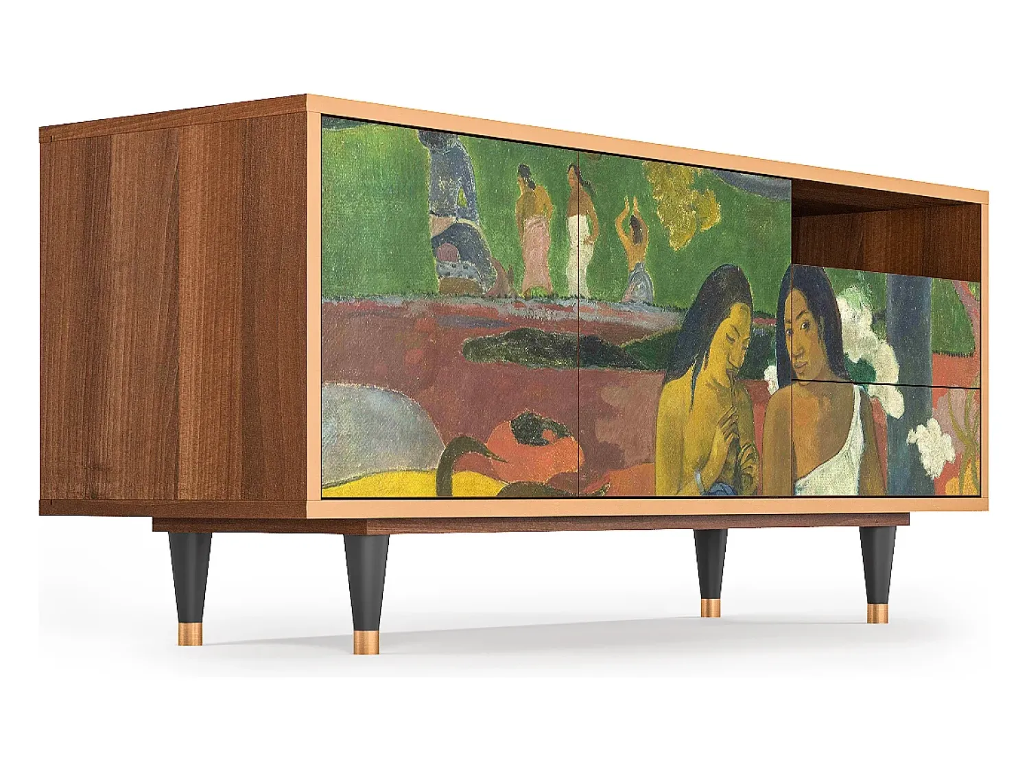 Mueble de TV - 125х56х41 cm - T7 - Arearea , Nogueira^ Móvel De Tv