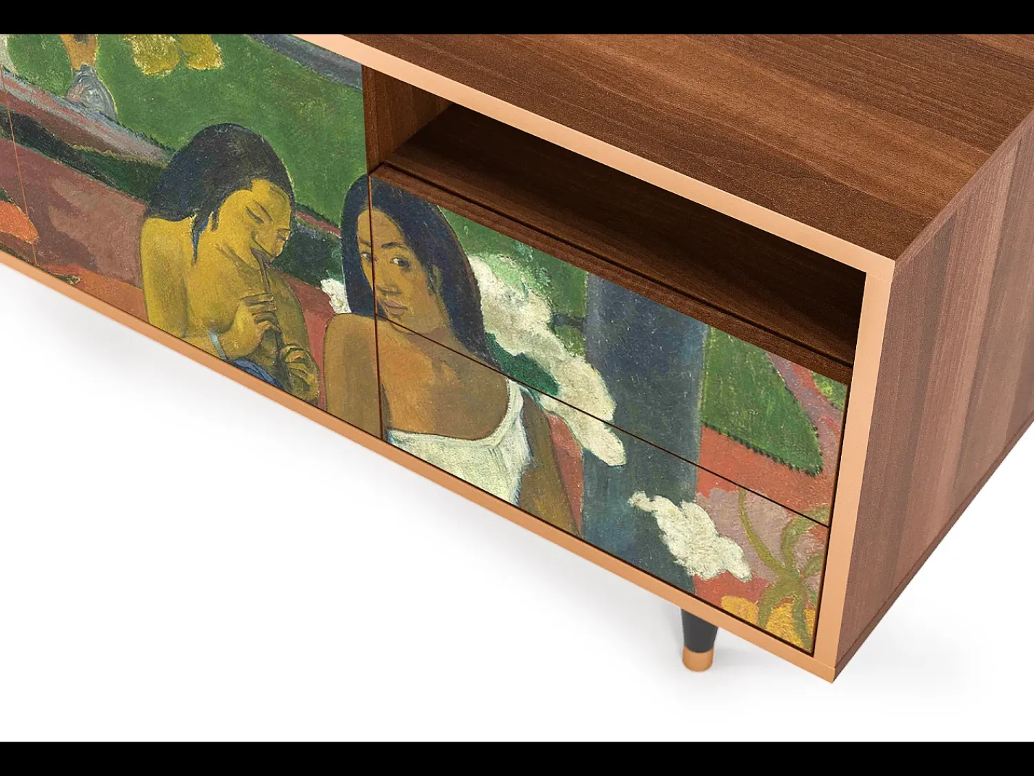 Mueble de TV - 125х56х41 cm - T7 - Arearea , Nogueira^ Móvel De Tv