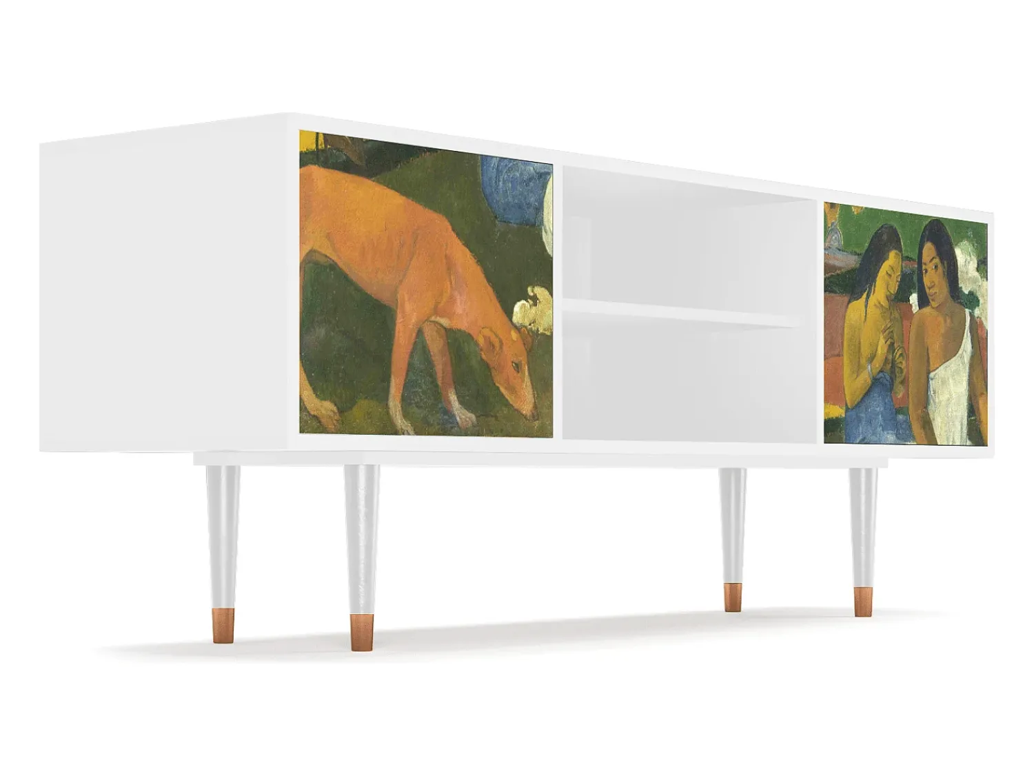 Móvel De Tv* Mueble de TV - 170х69х48 cm - T2 - Arearea , Branco Bege