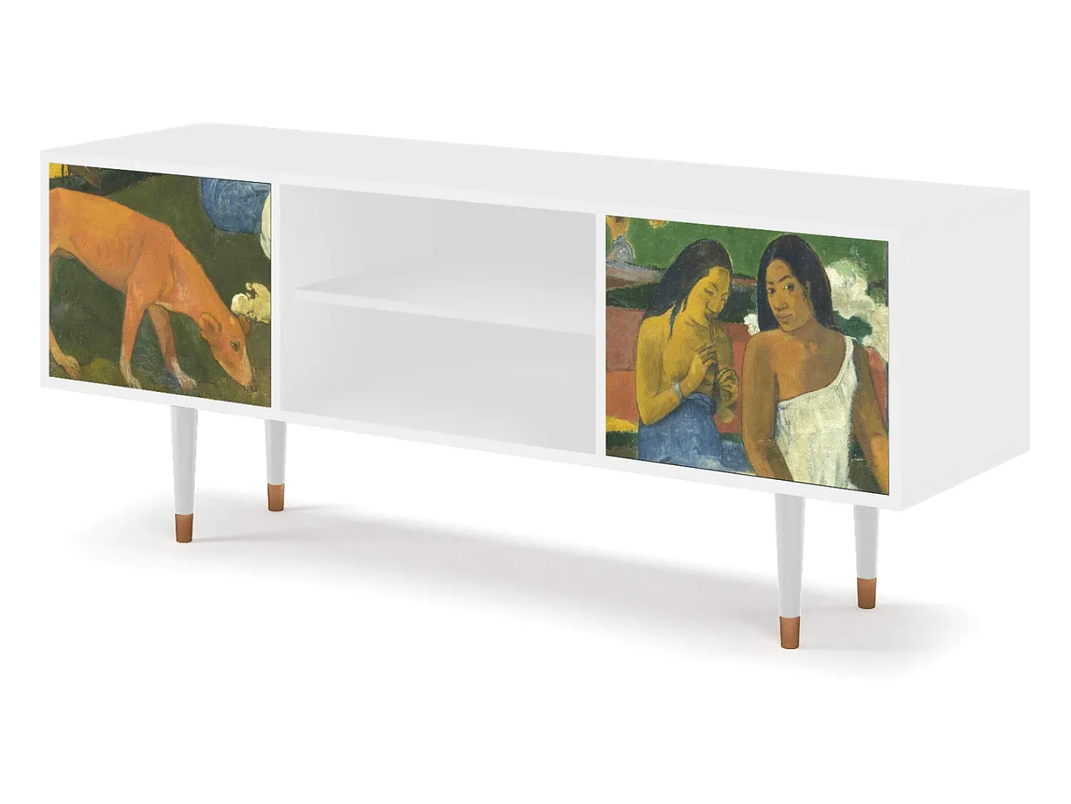 Móvel De Tv* Mueble de TV - 170х69х48 cm - T2 - Arearea , Branco Bege