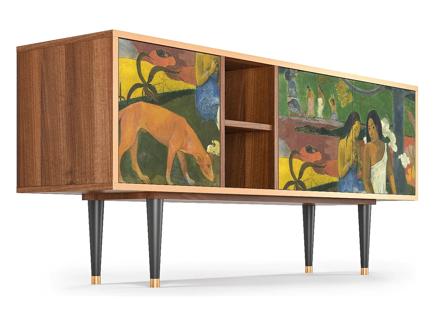 Mueble de TV - 150х69х41 cm - T5 - Arearea , Nogueira^ Móvel De Tv