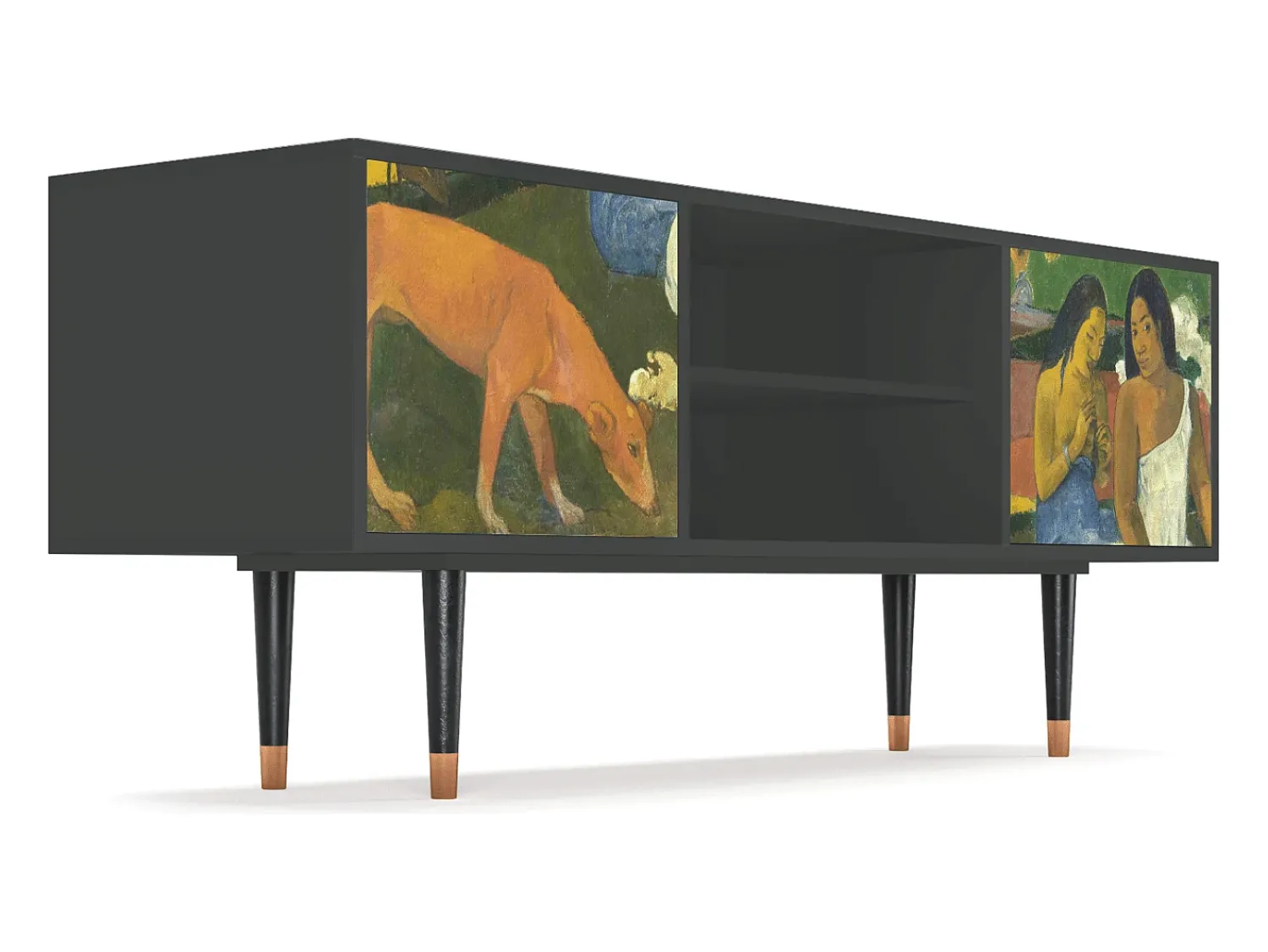 Mueble de TV - 170х69х48 cm - T2 - Arearea , Antracite Cinza antracite