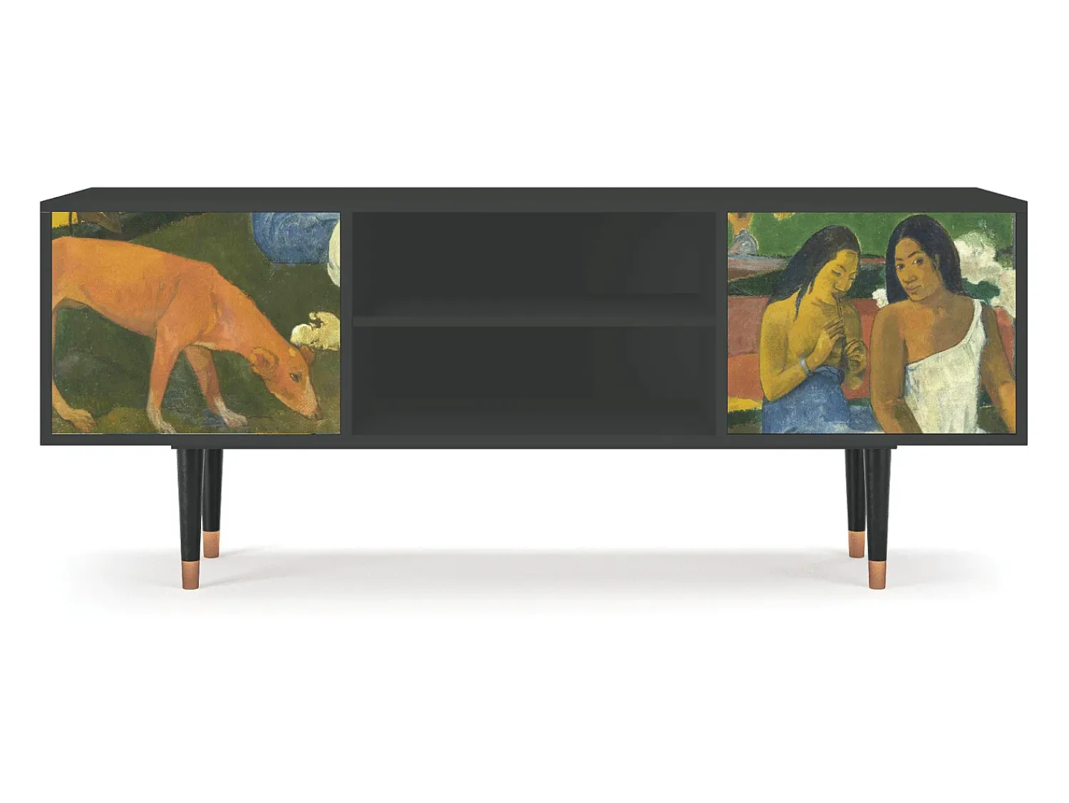 Mueble de TV - 170х69х48 cm - T2 - Arearea , Antracite Cinza antracite