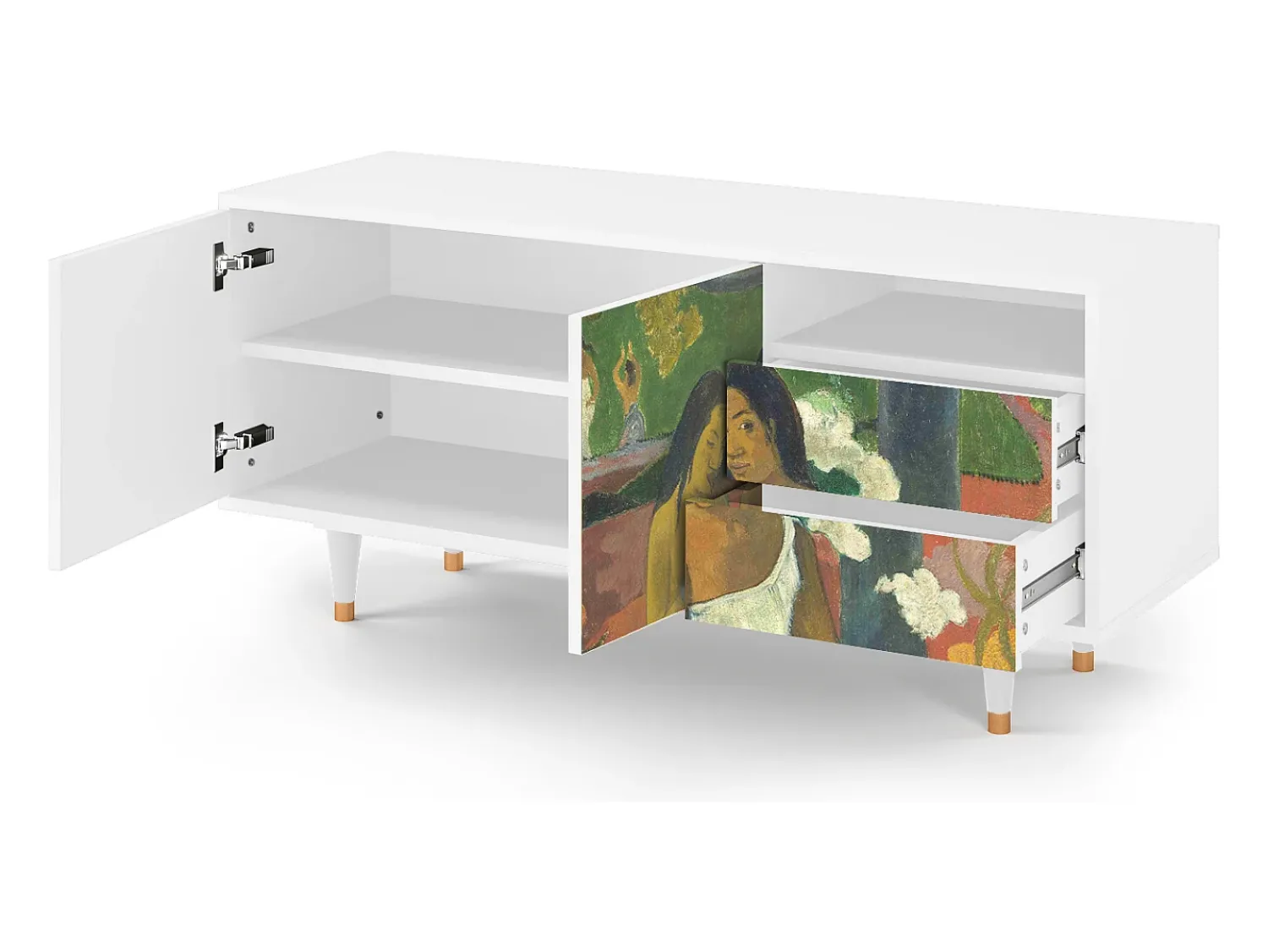 Móvel De Tv| Mueble de TV - 125х56х41 cm - T7 - Arearea , Branco Bege