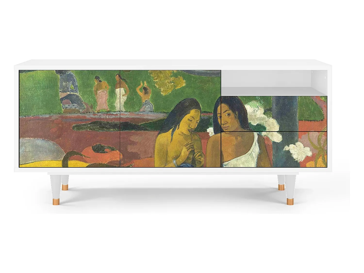 Móvel De Tv| Mueble de TV - 125х56х41 cm - T7 - Arearea , Branco Bege