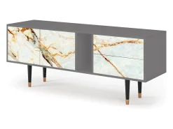 Online Mueble de TV - 170х69х48 cm - T1 - Areiay Marble, Cinza Cinzento