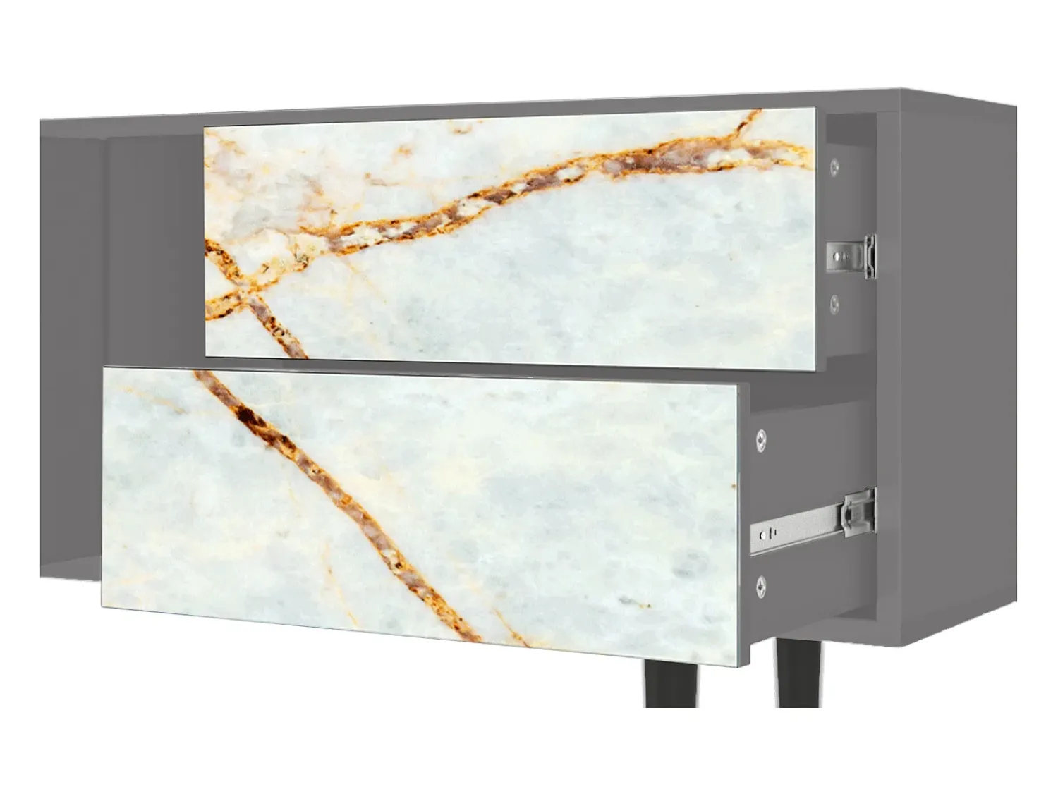 Online Mueble de TV - 170х69х48 cm - T1 - Areiay Marble, Cinza Cinzento