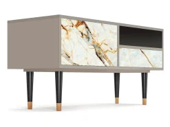 Best Mueble de TV - 115х59х48 cm - T3 - Areiay Marble, Areia Bege