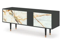 Móvel De Tv* Mueble de TV - 170х69х48 cm - T1 - Areiay Marble, Antracite Cinza antracite
