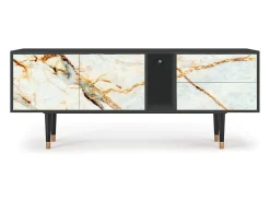 Móvel De Tv* Mueble de TV - 170х69х48 cm - T1 - Areiay Marble, Antracite Cinza antracite
