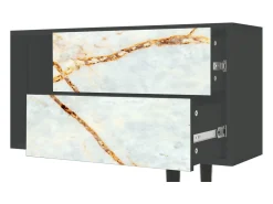 Móvel De Tv* Mueble de TV - 170х69х48 cm - T1 - Areiay Marble, Antracite Cinza antracite