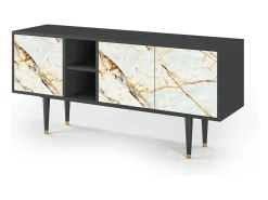 Online Mueble de TV - 150х69х41 cm - T5 - Areiay Marble, Antracite Cinza antracite