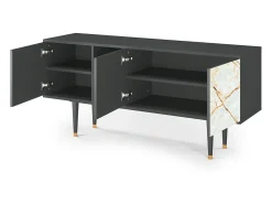 Online Mueble de TV - 150х69х41 cm - T5 - Areiay Marble, Antracite Cinza antracite
