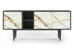 Online Mueble de TV - 150х69х41 cm - T5 - Areiay Marble, Antracite Cinza antracite