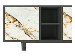 Online Mueble de TV - 150х69х41 cm - T5 - Areiay Marble, Antracite Cinza antracite