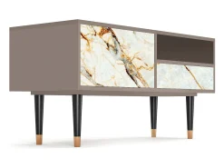 Móvel De Tv* Mueble de TV - 115х59х48 cm - T3 - Areiay Marble, Latte Bege