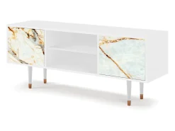 Hot Mueble de TV - 170х69х48 cm - T2 - Areiay Marble, Branco Bege