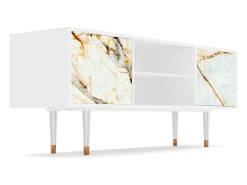 Hot Mueble de TV - 170х69х48 cm - T2 - Areiay Marble, Branco Bege