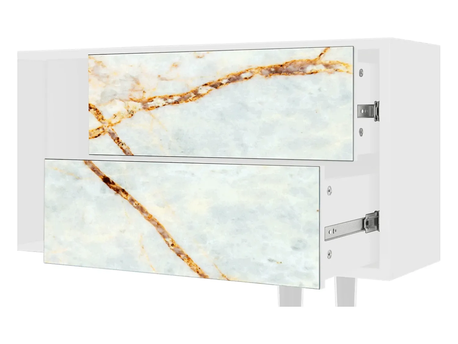 Mueble de TV - 170х69х48 cm - T1 - Areiay Marble, Branco^ Móvel De Tv