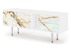 Mueble de TV - 170х69х48 cm - T1 - Areiay Marble, Branco^ Móvel De Tv