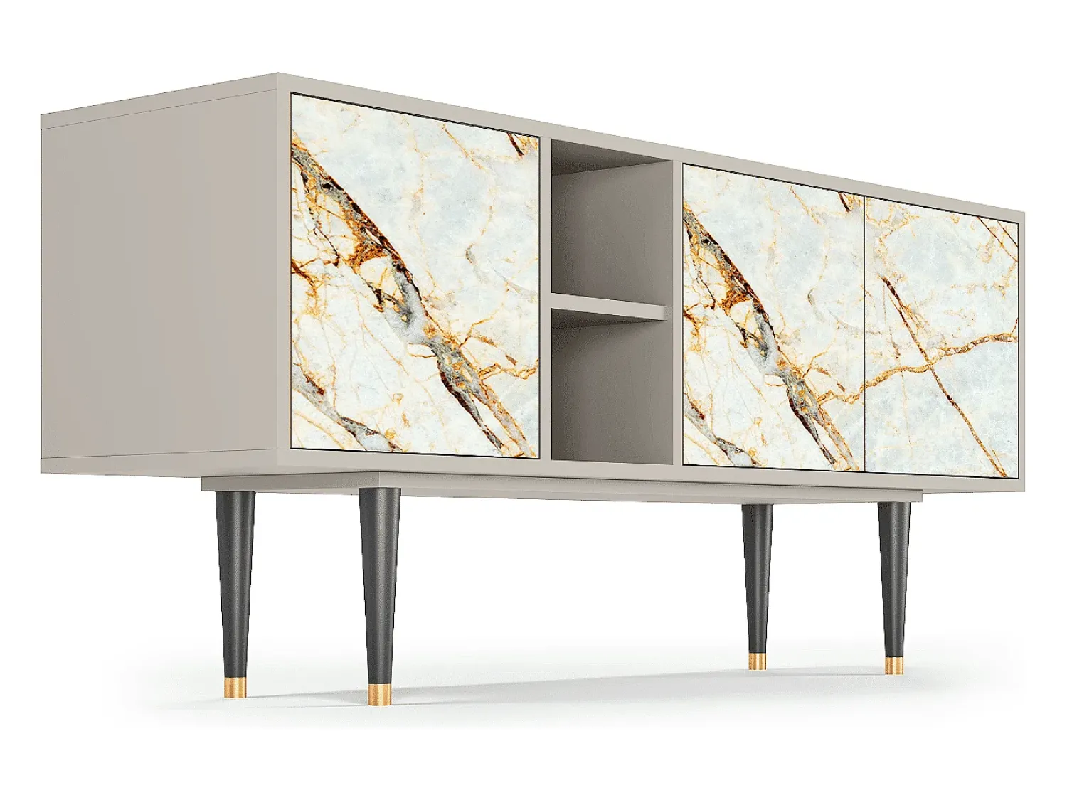 Móvel De Tv| Mueble de TV - 150х69х41 cm - T5 - Areiay Marble, Areia Bege