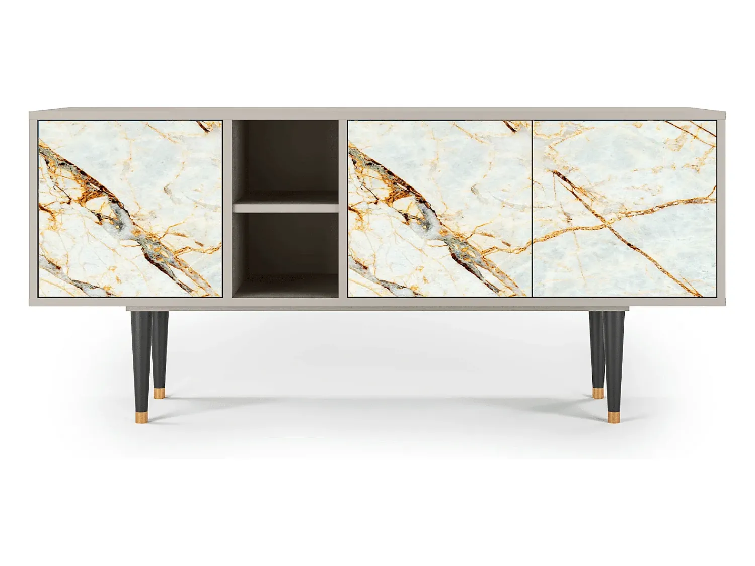 Móvel De Tv| Mueble de TV - 150х69х41 cm - T5 - Areiay Marble, Areia Bege