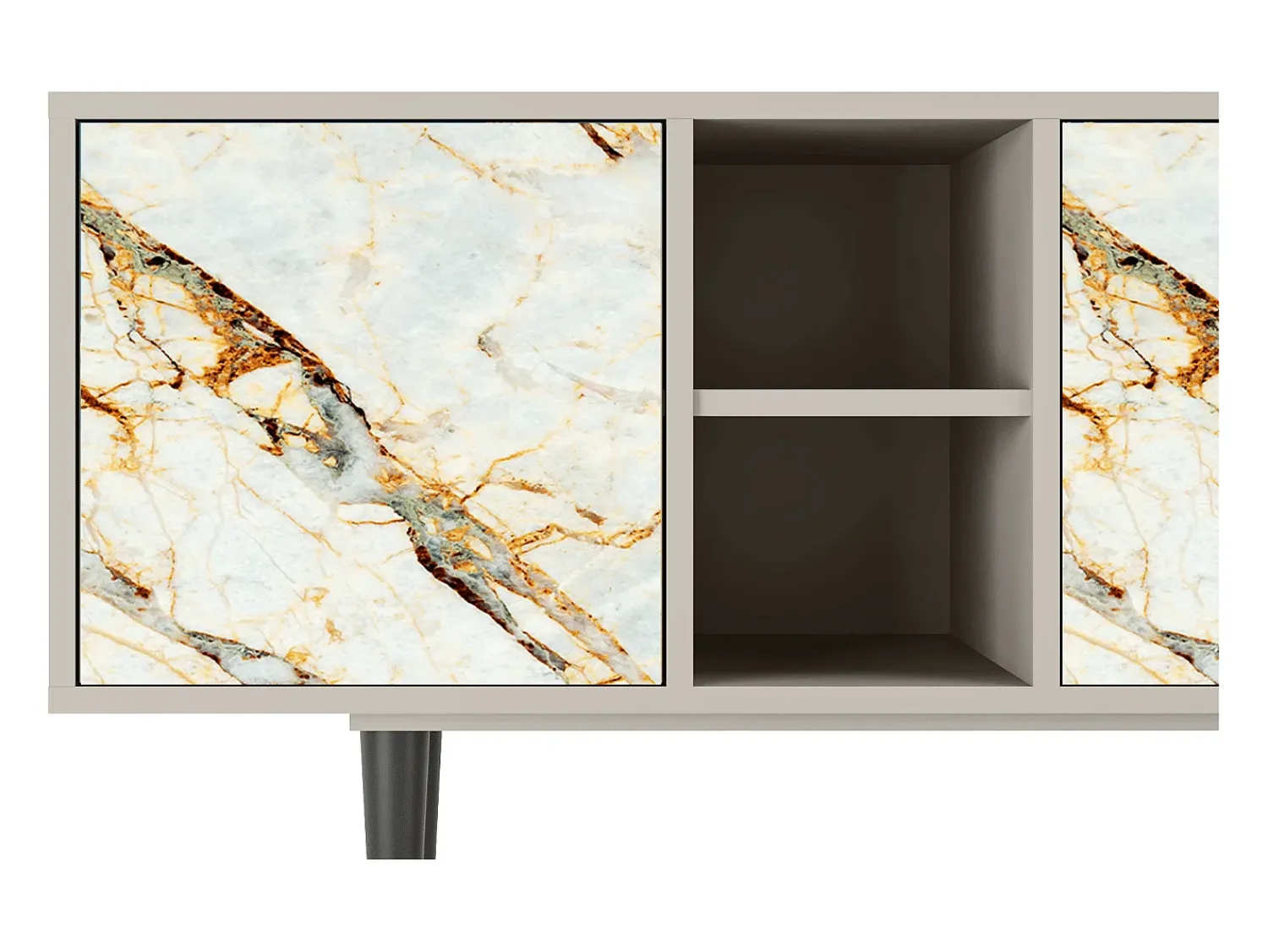 Móvel De Tv| Mueble de TV - 150х69х41 cm - T5 - Areiay Marble, Areia Bege