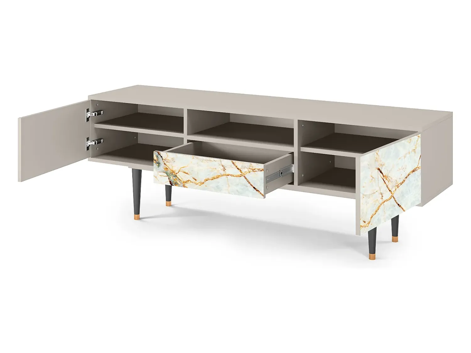 Sale Mueble de TV - 170х59х41 cm - T6 - Areiay Marble, Areia Bege