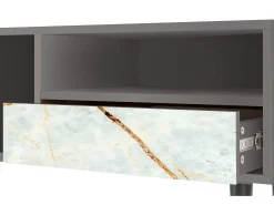 Móvel De Tv* Mueble de TV - 115х59х48 cm - T3 - Areiay Marble, Cinza Cinzento