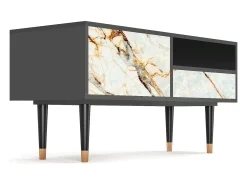 Mueble de TV - 115х59х48 cm - T3 - Areiay Marble, Antracite^ Móvel De Tv