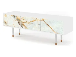 Móvel De Tv* Mueble de TV - 170х59х48 cm - T4 - Areiay Marble, Branco Bege