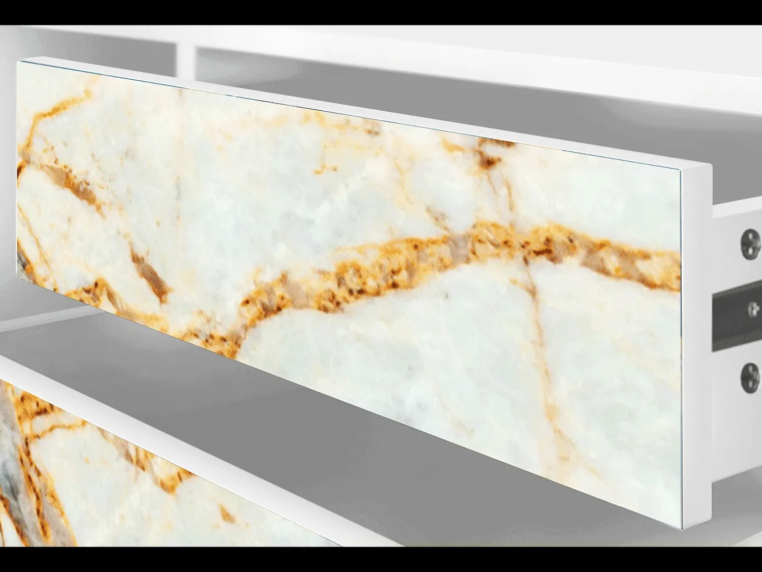 Móvel De Tv* Mueble de TV - 170х59х48 cm - T4 - Areiay Marble, Branco Bege