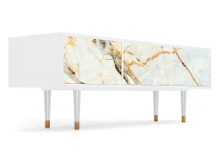 Móvel De Tv* Mueble de TV - 170х59х48 cm - T4 - Areiay Marble, Branco Bege