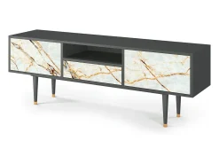 Móvel De Tv| Mueble de TV - 170х59х41 cm - T6 - Areiay Marble, Antracite Cinza antracite
