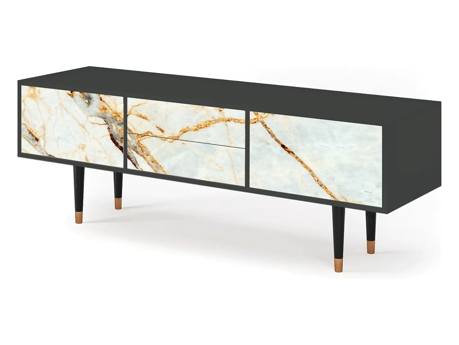 Mueble de TV - 170х59х48 cm - T4 - Areiay Marble, Antracite^ Móvel De Tv