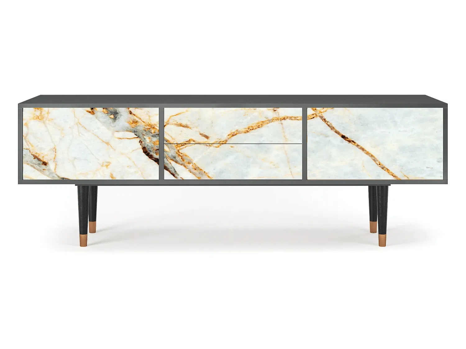 Mueble de TV - 170х59х48 cm - T4 - Areiay Marble, Antracite^ Móvel De Tv