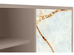 Móvel De Tv* Mueble de TV - 170х69х48 cm - T2 - Areiay Marble, Latte Bege
