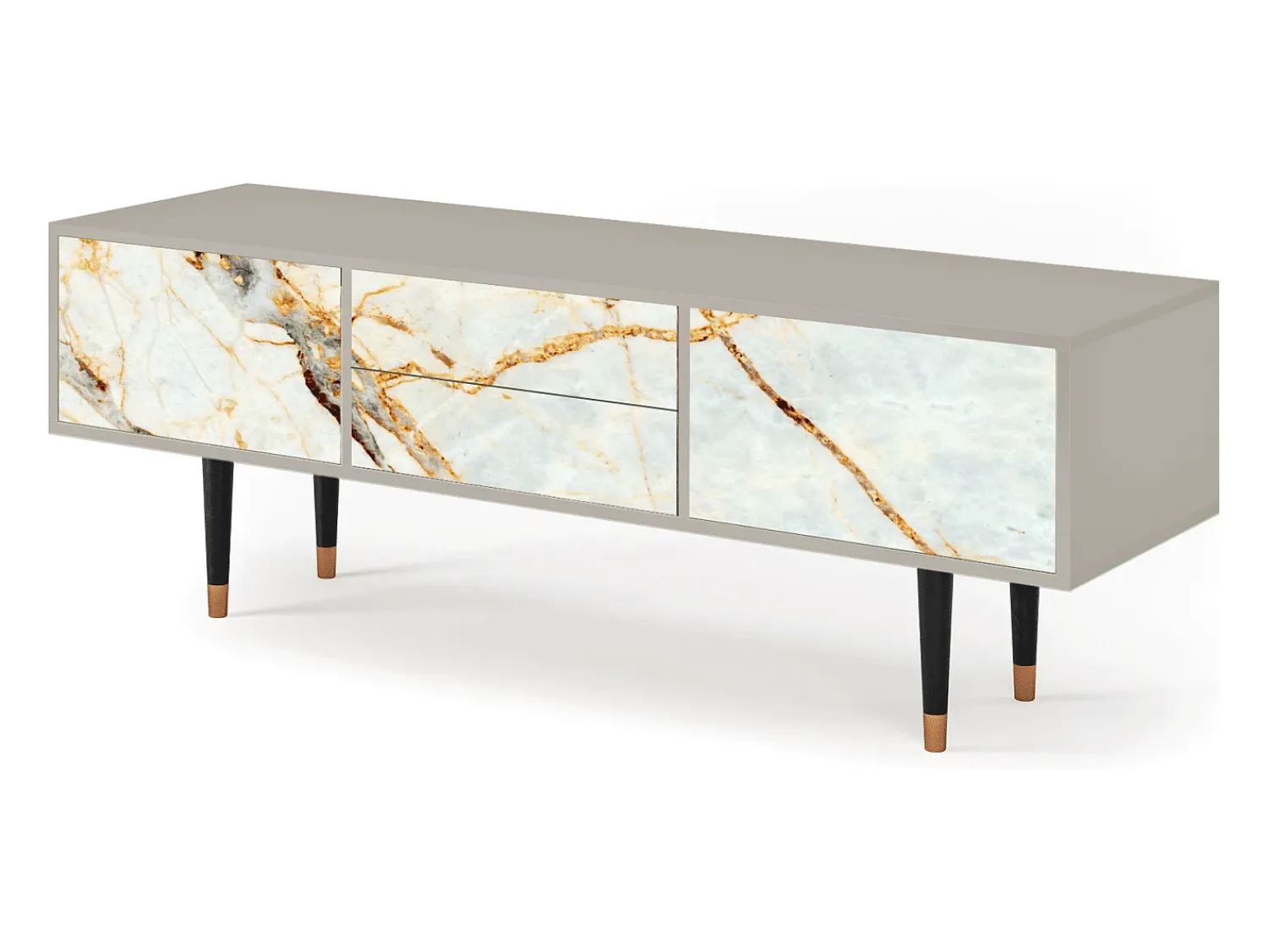 Clearance Mueble de TV - 170х59х48 cm - T4 - Areiay Marble, Areia Bege