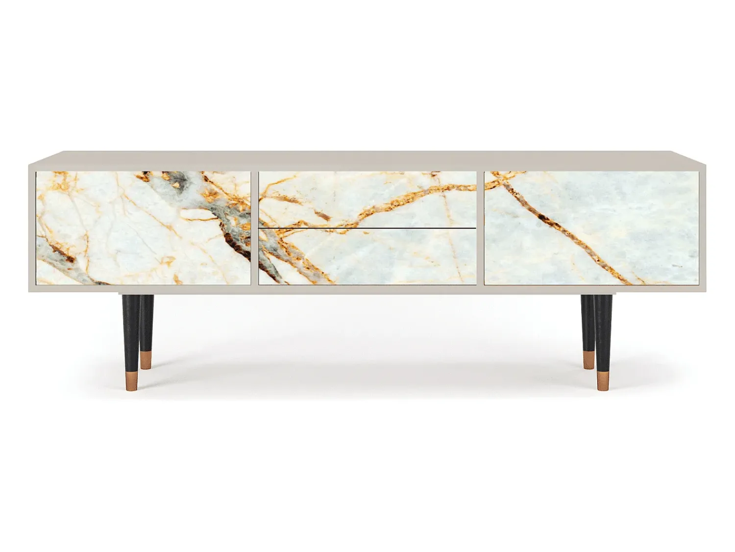 Clearance Mueble de TV - 170х59х48 cm - T4 - Areiay Marble, Areia Bege