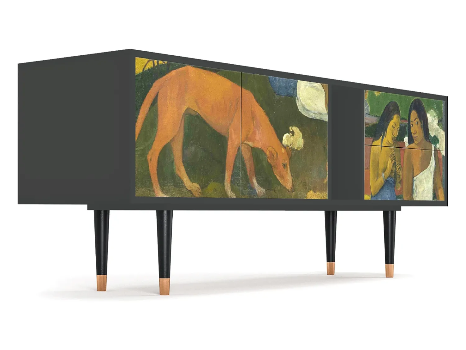 Discount Mueble de TV - 170х69х48 cm - T1 - Arearea , Antracite Cinza antracite