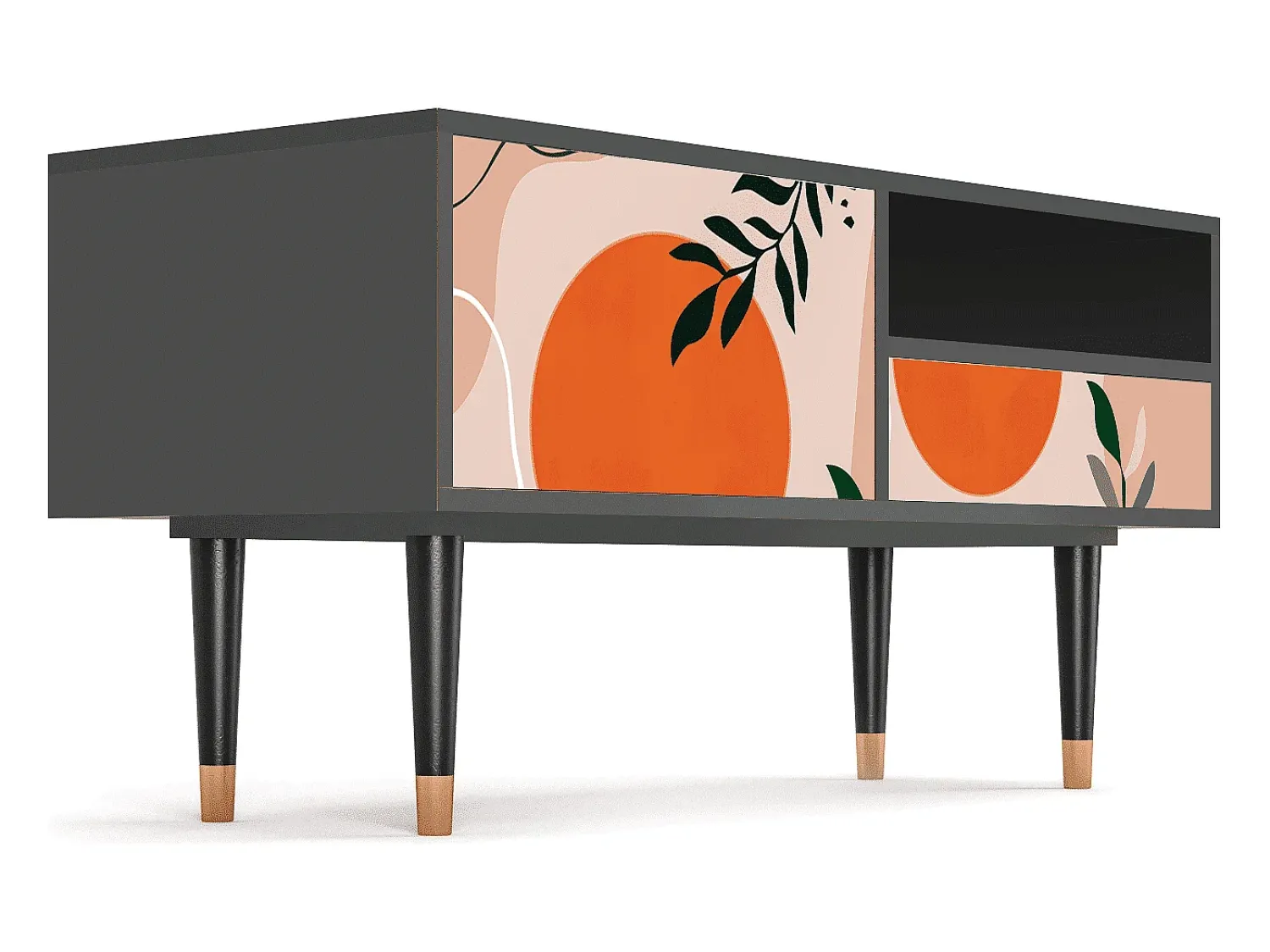 Mueble de TV - 115х59х48 cm - T3 - Artwork, Antracite Cinza antracite