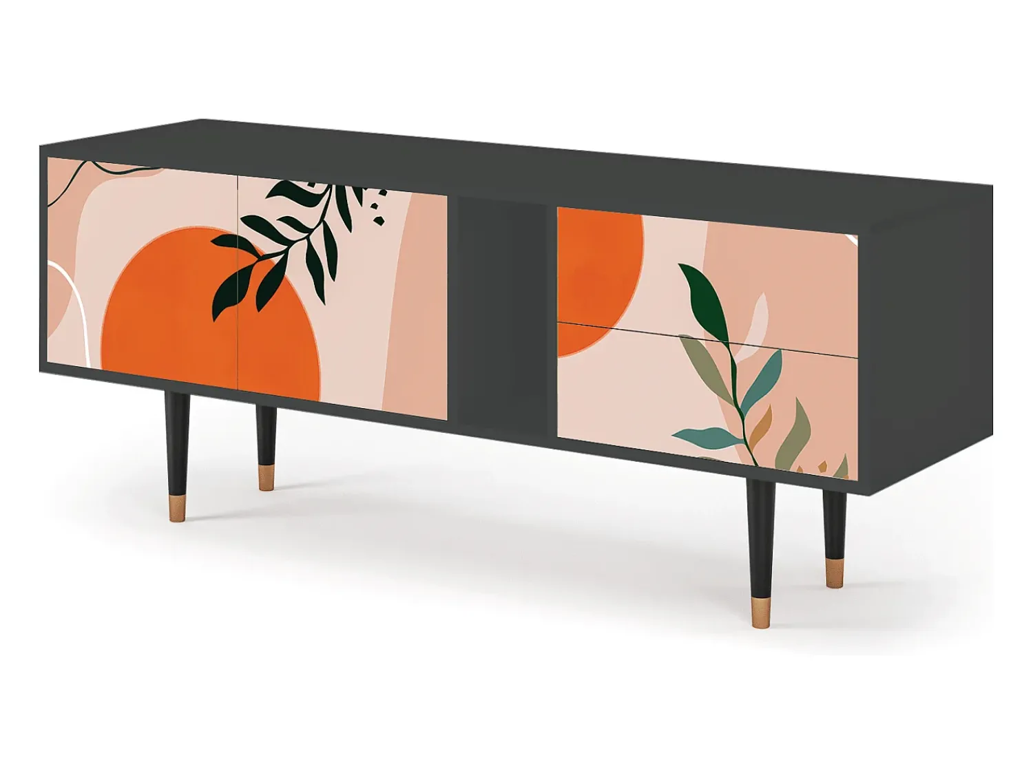 Móvel De Tv* Mueble de TV - 170х69х48 cm - T1 - Artwork, Antracite Cinza antracite