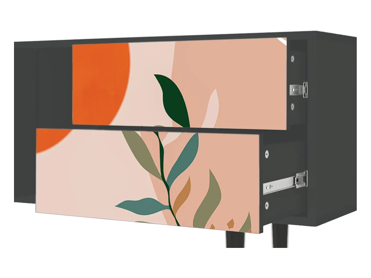 Móvel De Tv* Mueble de TV - 170х69х48 cm - T1 - Artwork, Antracite Cinza antracite