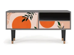 New Mueble de TV - 115х59х48 cm - T3 - Artwork, Cinza Cinzento
