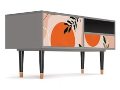 New Mueble de TV - 115х59х48 cm - T3 - Artwork, Cinza Cinzento