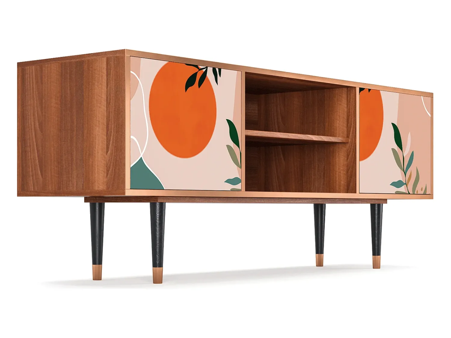 Móvel De Tv| Mueble de TV - 170х69х48 cm - T2 - Artwork, Nogueira Castanho