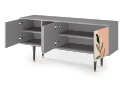 Best Mueble de TV - 150х69х41 cm - T5 - Artwork, Cinza Cinzento