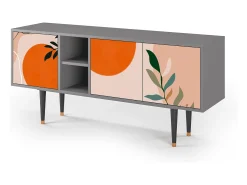 Best Mueble de TV - 150х69х41 cm - T5 - Artwork, Cinza Cinzento