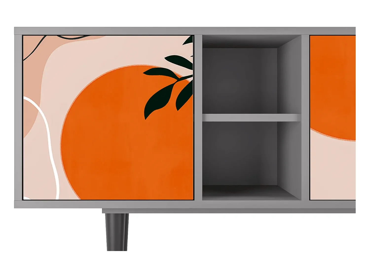 Best Mueble de TV - 150х69х41 cm - T5 - Artwork, Cinza Cinzento